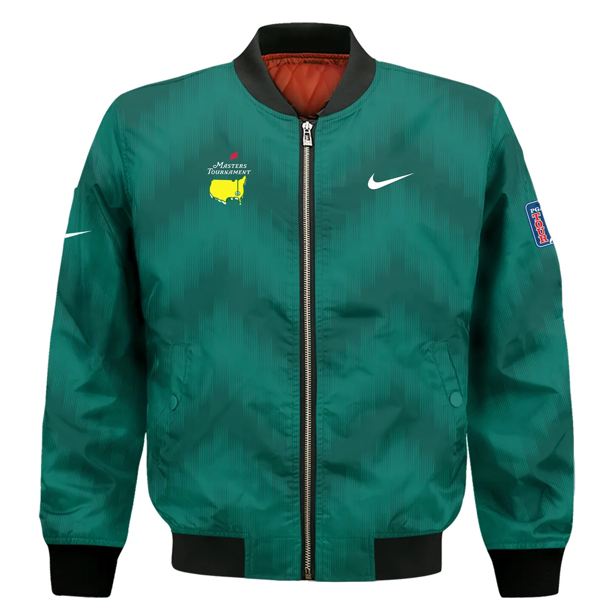 Golf Sport Green Gradient Stripes Pattern Nike Masters Tournament Bomber Jacket Style Classic Bomber Jacket