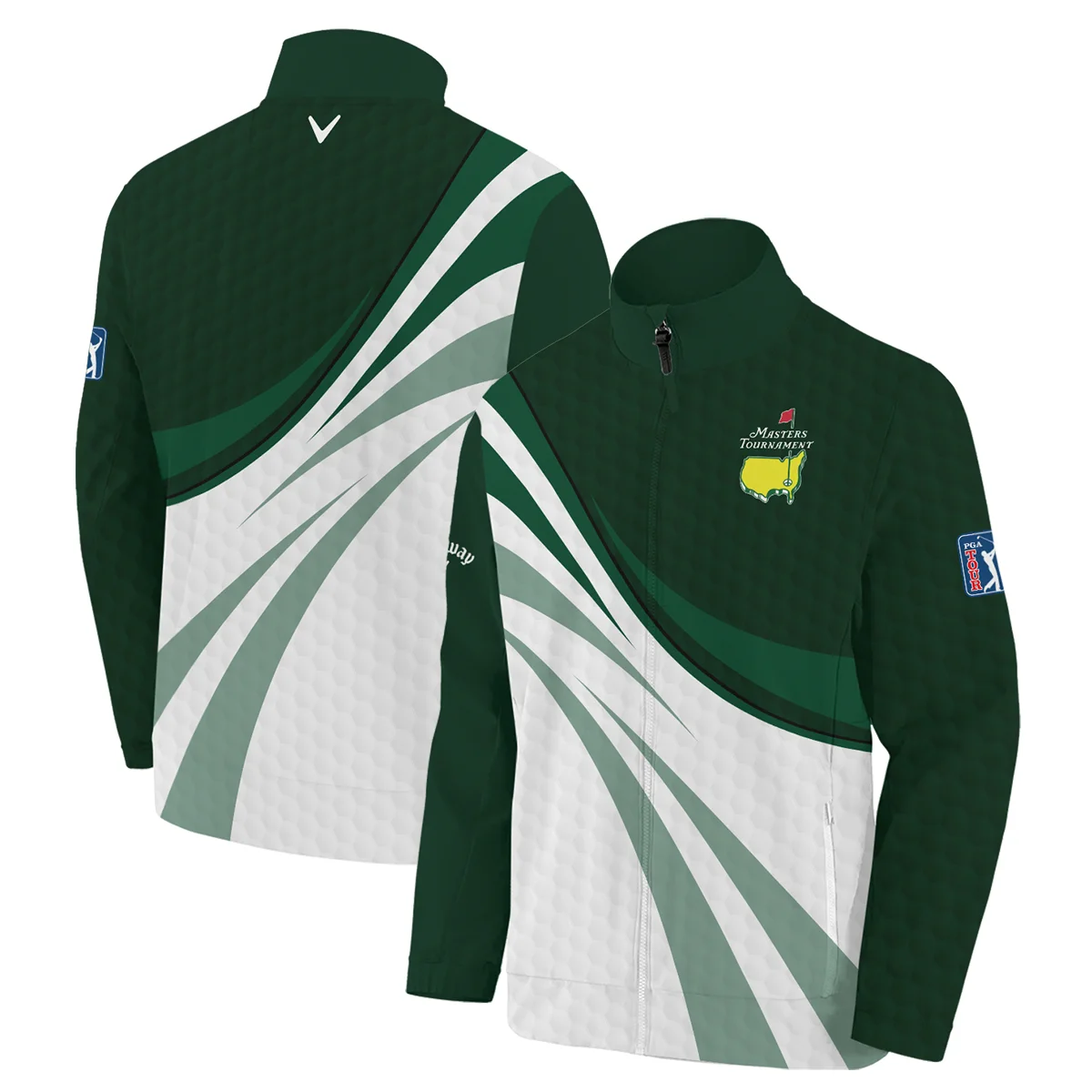 Golf Sport Masters Tournament Callaway Sleeveless Jacket Green Color Sports Golf Ball Pattern All Over Print Sleeveless Jacket