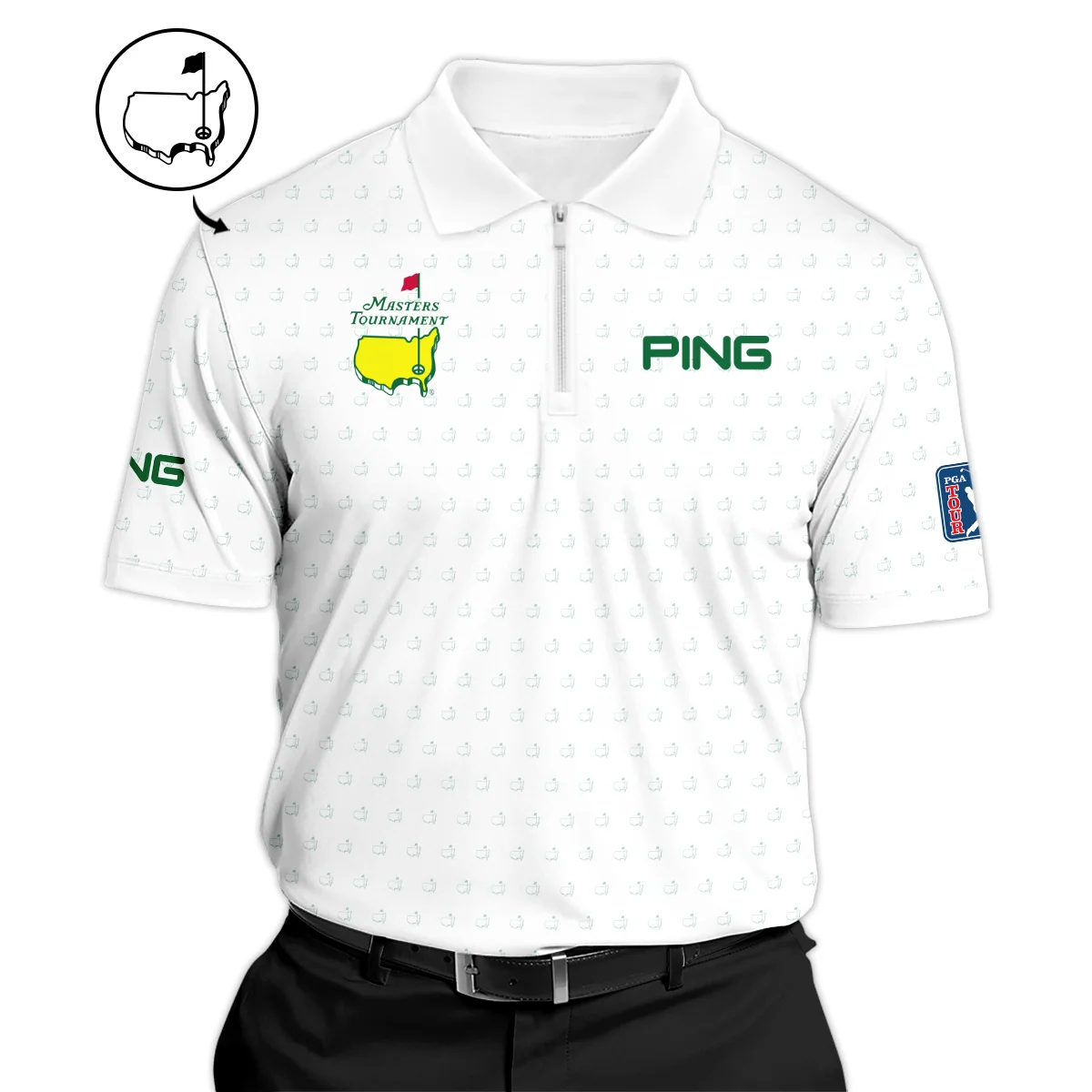 Masters Tournament Golf Ping Hawaiian Shirt Logo Pattern White Green Golf Sports All Over Print Oversized Hawaiian Shirt