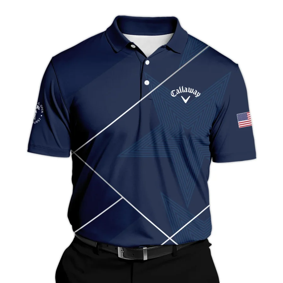 Golf Sport Pattern Blue Mix 124th U.S. Open Pinehurst Callaway Polo Shirt Style Classic