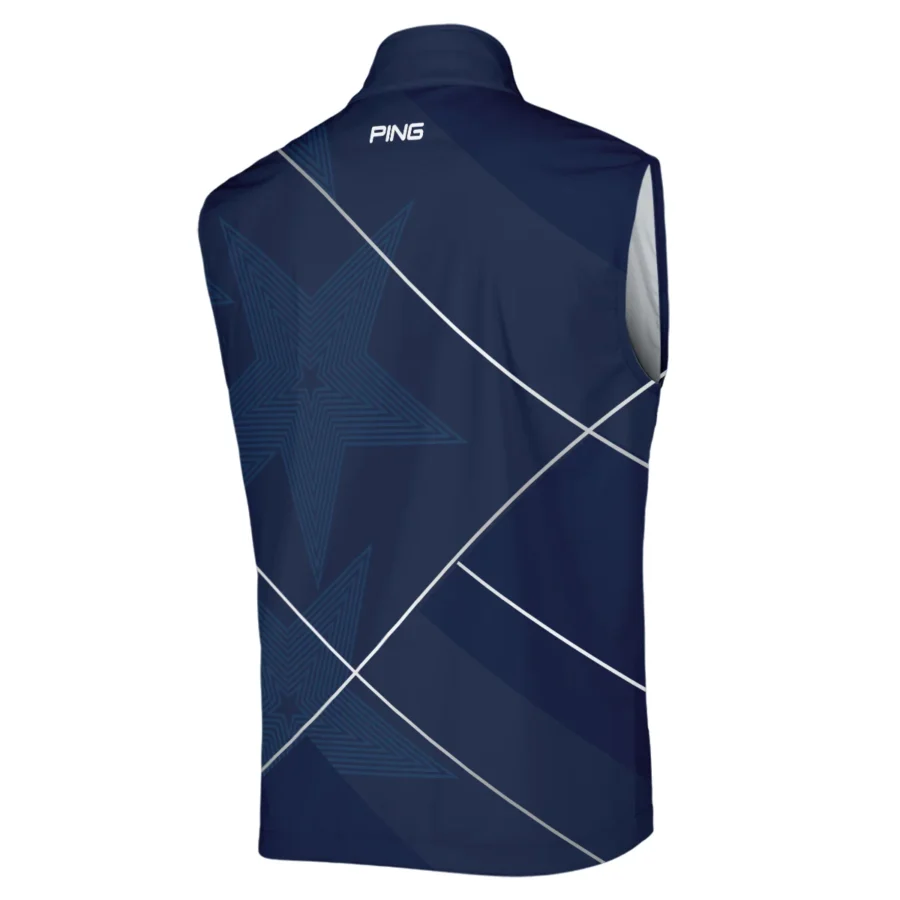 Golf Sport Pattern Blue Mix 124th U.S. Open Pinehurst Ping Sleeveless Jacket Style Classic