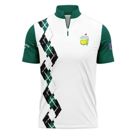 Golf Sport Pattern Green Mix Masters Tournament Callaway Quarter-Zip Polo Shirt