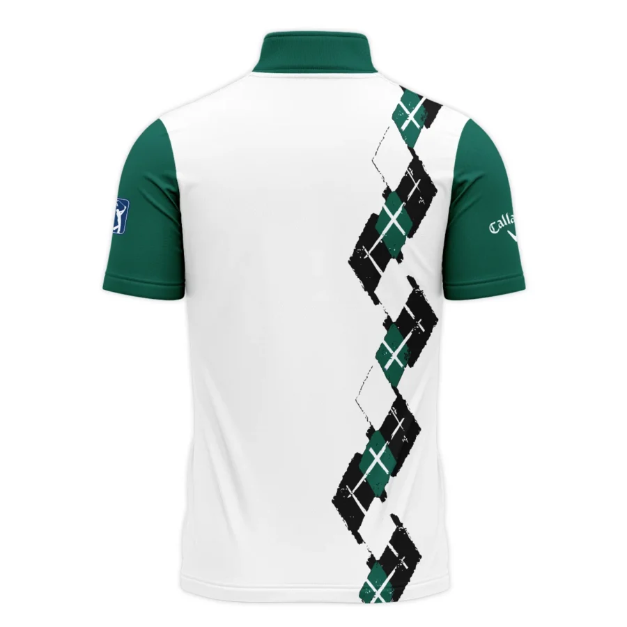 Golf Sport Pattern Green Mix Masters Tournament Callaway Quarter-Zip Polo Shirt