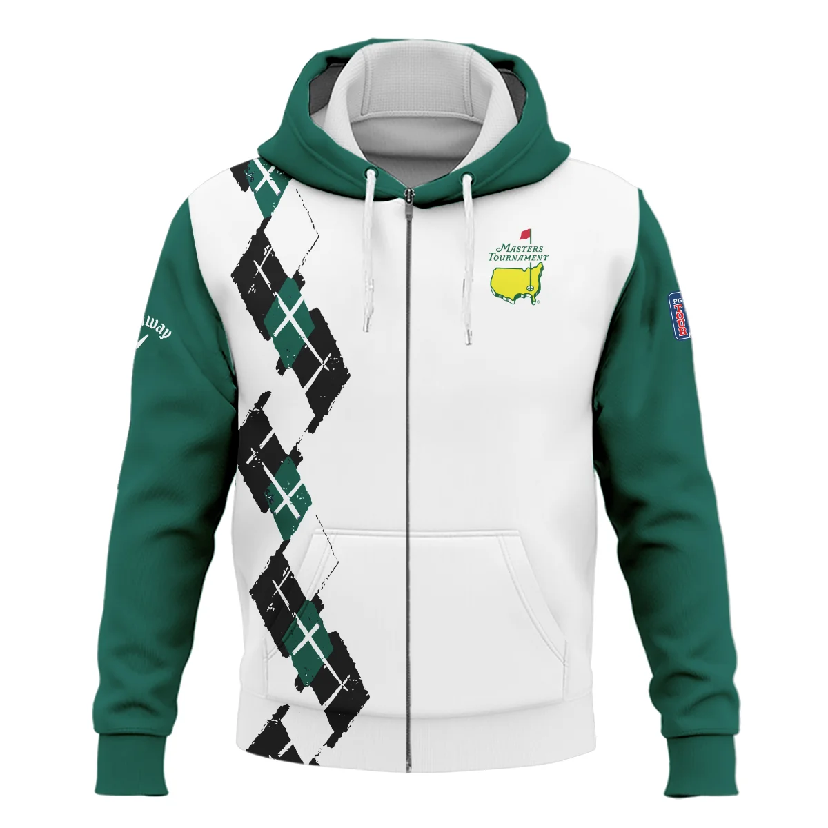 Golf Sport Pattern Green Mix Masters Tournament Callaway Zipper Hoodie Shirt Style Classic