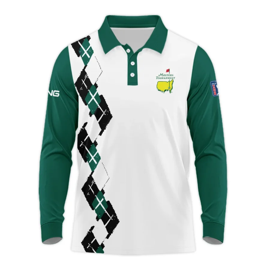 Golf Sport Pattern Green Mix Masters Tournament Ping Long Polo Shirt Style Classic