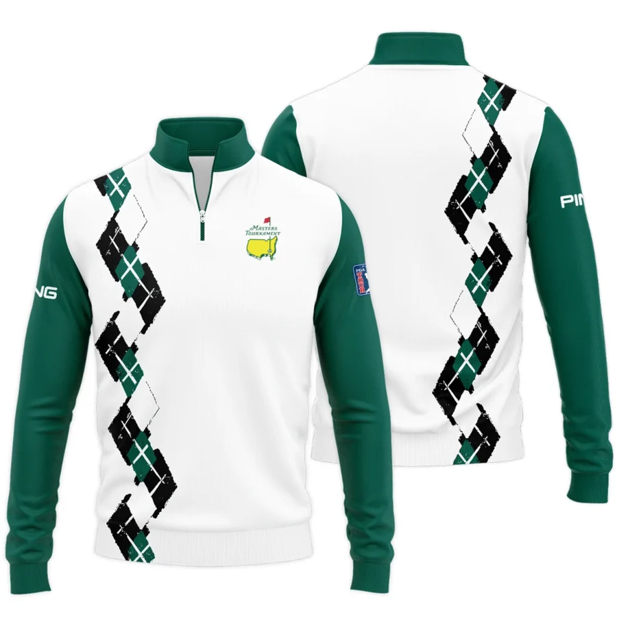 Golf Sport Pattern Green Mix Masters Tournament Ping Quarter-Zip Jacket Style Classic