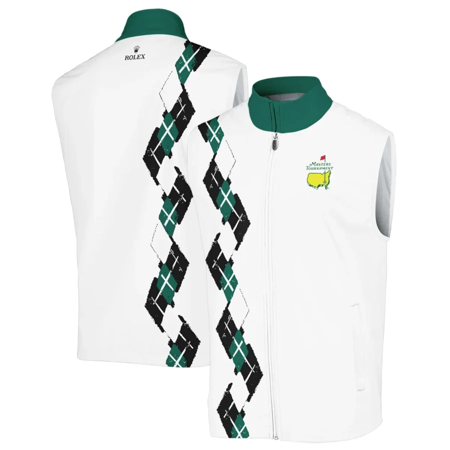 Golf Sport Pattern Green Mix Masters Tournament Rolex Sleeveless Jacket Style Classic