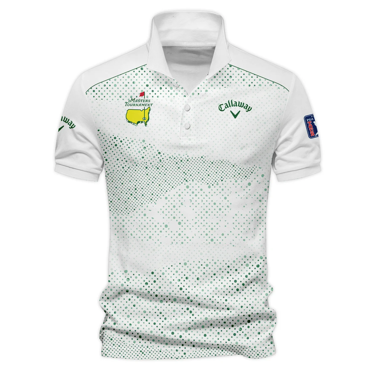 Golf Stye Classic White Mix Green Masters Tournament Callaway Polo Shirt Style Classic Polo Shirt For Men