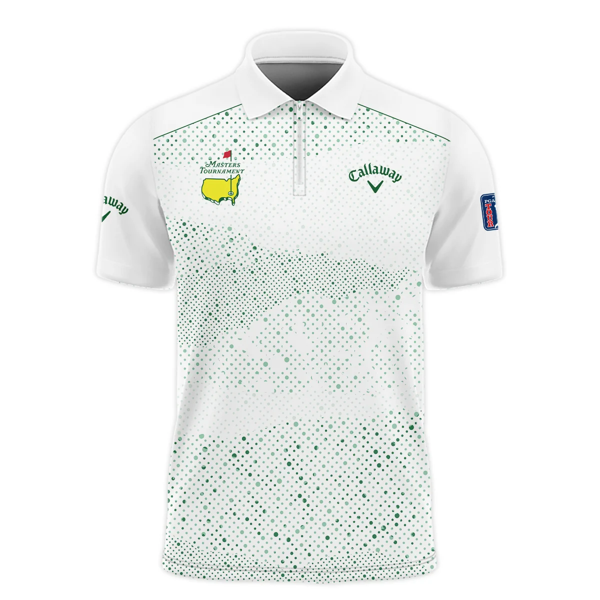 Golf Stye Classic White Mix Green Masters Tournament Callaway Vneck Polo Shirt Style Classic Polo Shirt For Men