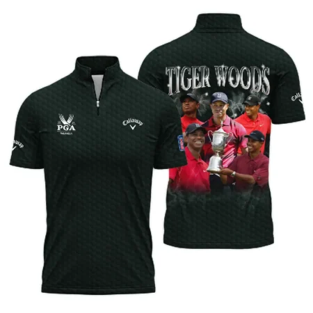 Golf Tiger Woods Fans Loves 152nd The Open Championship Callaway Quarter-Zip Polo Shirt