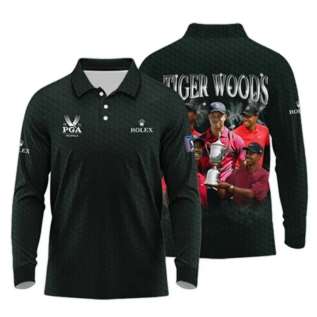 Golf Tiger Woods Fans Loves 152nd The Open Championship Rolex Quarter-Zip Polo Shirt