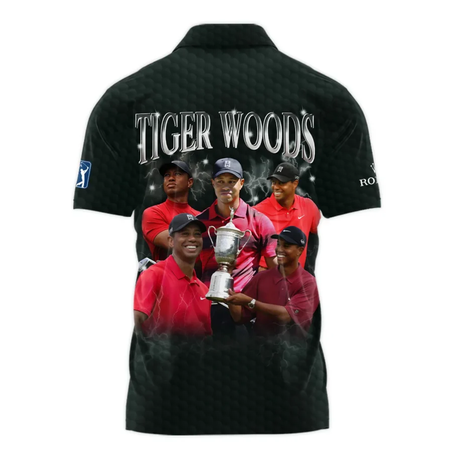 Golf Tiger Woods Fans Loves 152nd The Open Championship Rolex Zipper Polo Shirt Style Classic
