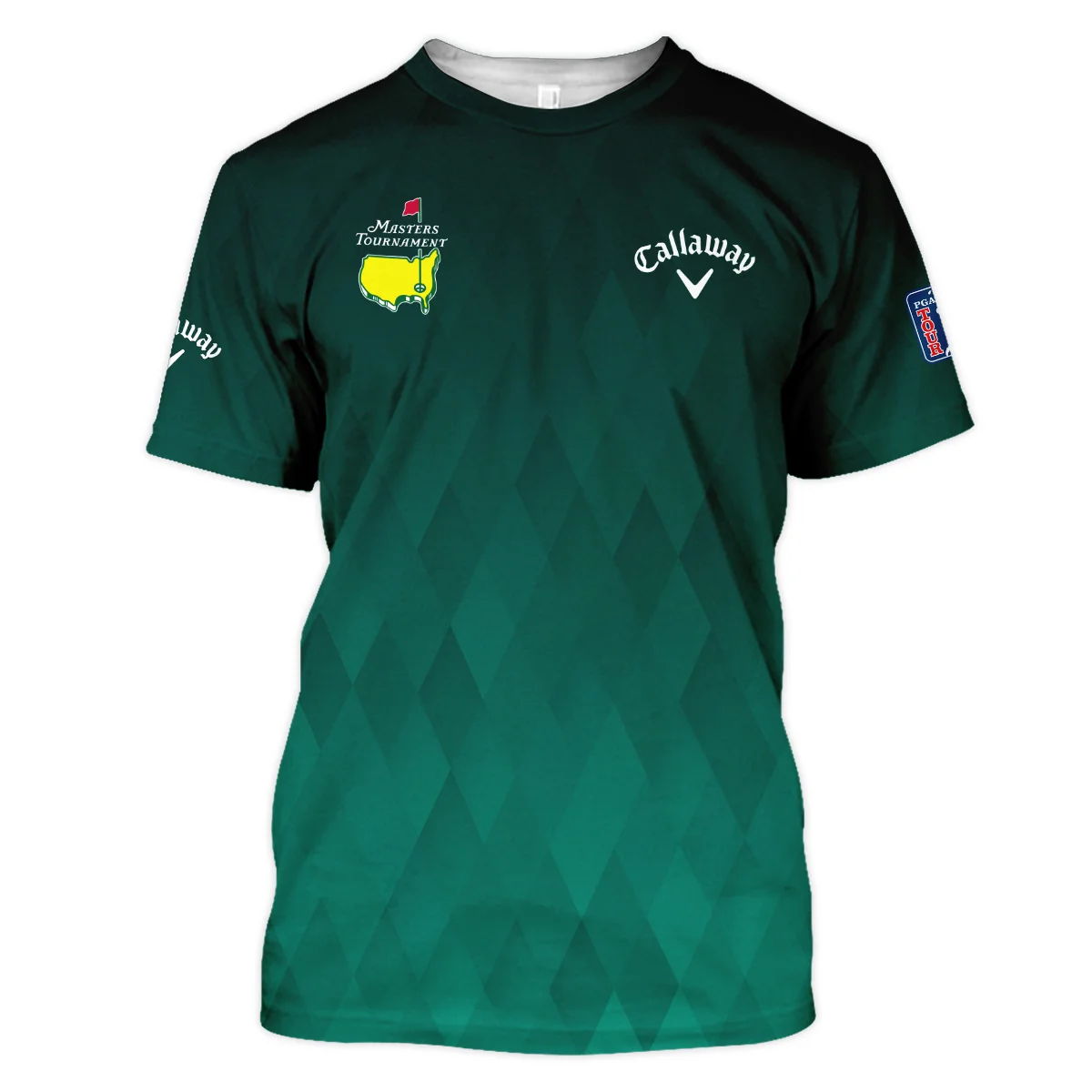 Gradient Dark Green Geometric Pattern Masters Tournament Callaway Unisex T-Shirt Style Classic T-Shirt