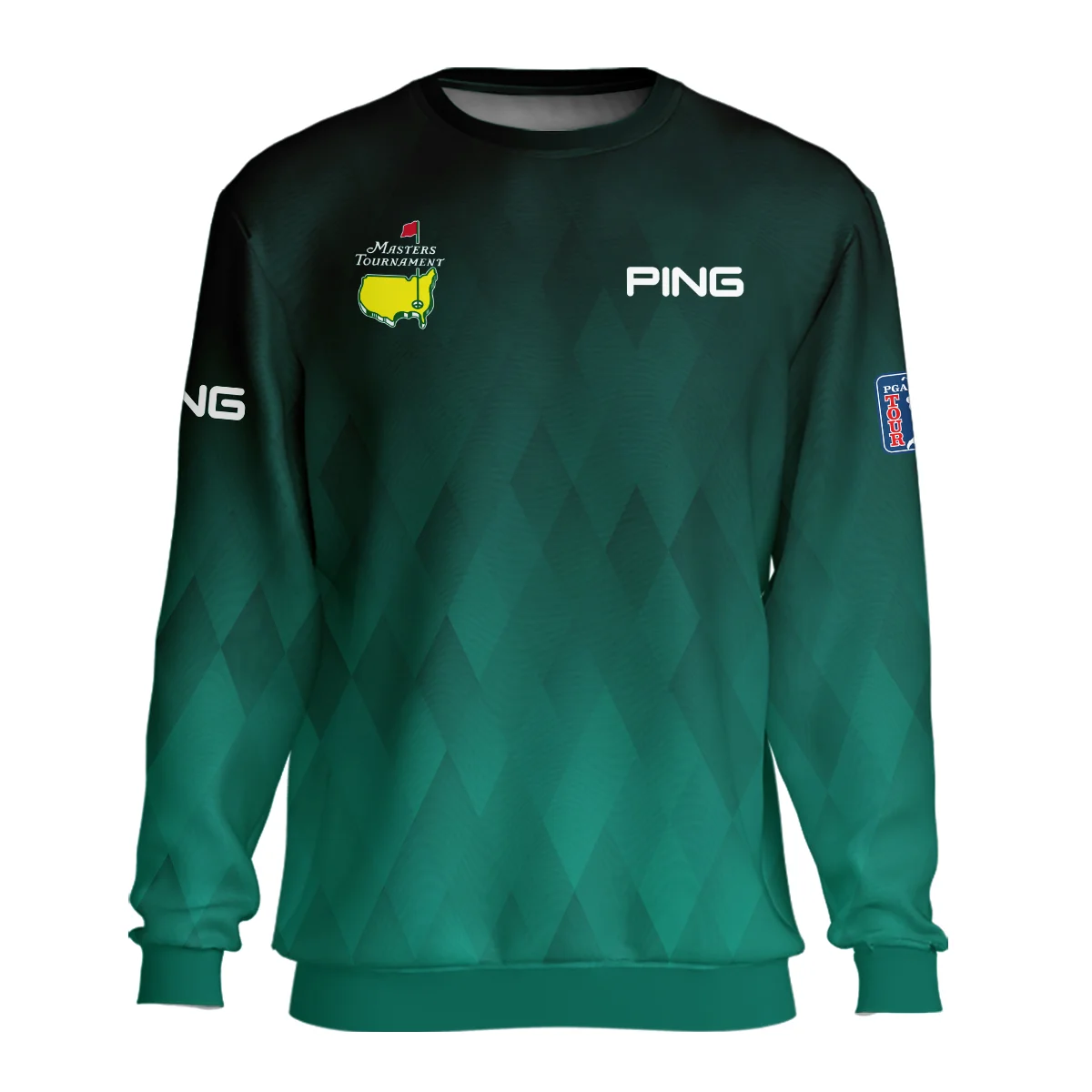 Gradient Dark Green Geometric Pattern Masters Tournament Ping Unisex T-Shirt Style Classic T-Shirt
