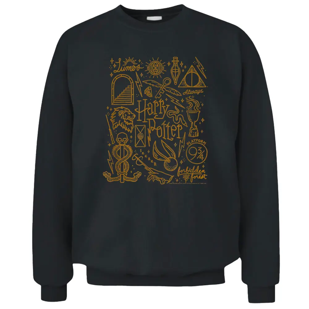 Harry Potter Deathly Hallows 2 Icon Collage Pullover Sweatshirt