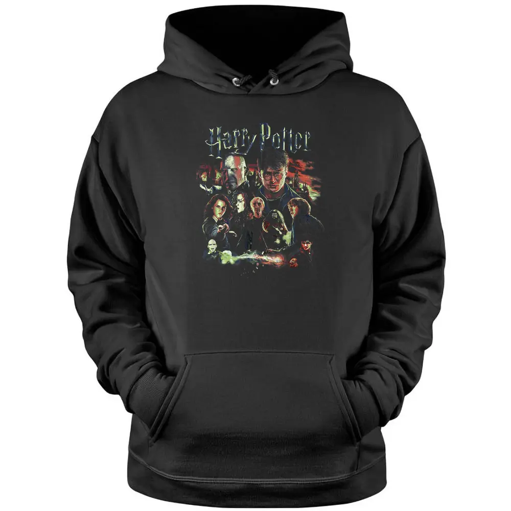 Harry Potter Deathly Hallows Group Shot Portrait Pullover Hoodie