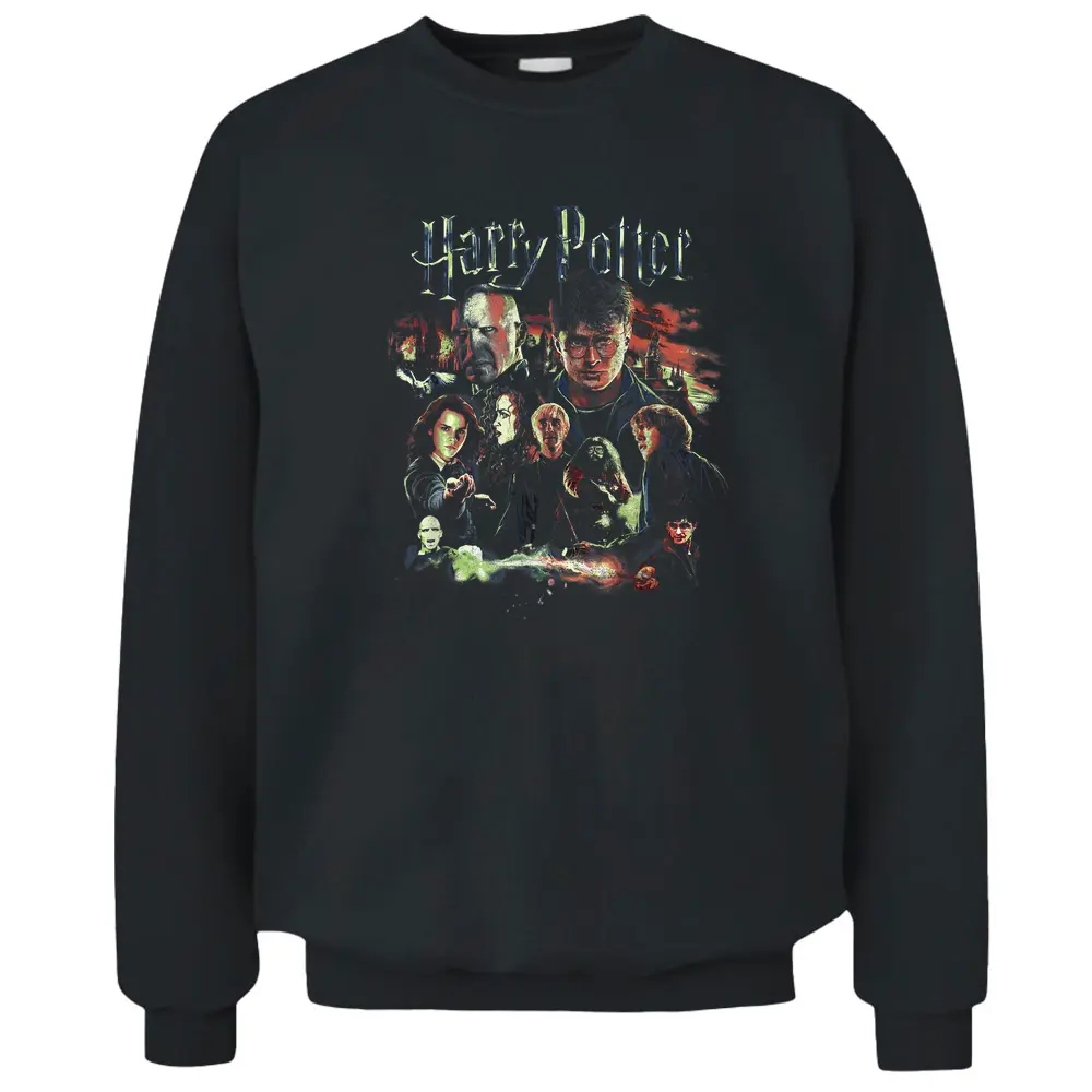 Harry Potter Deathly Hallows Group Shot Portrait Pullover Sweatshirt