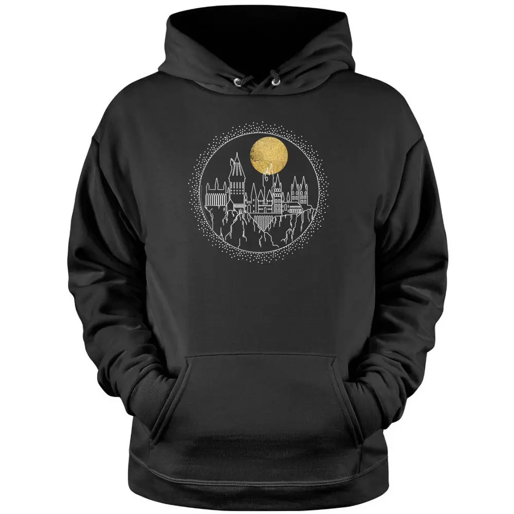 Harry Potter Hogws Full Moon Line  Pullover Hoodie