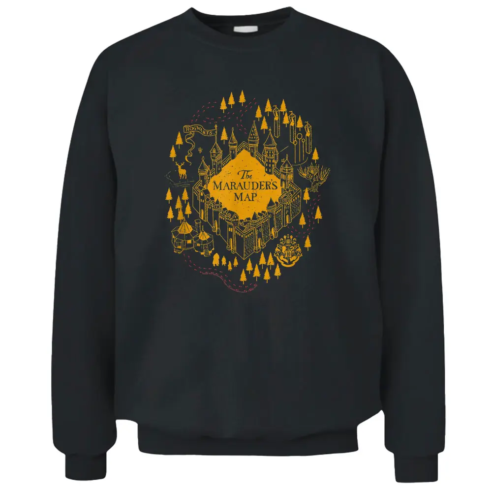 Harry Potter The Marauder's Map Hogws Logo Pullover Sweatshirt