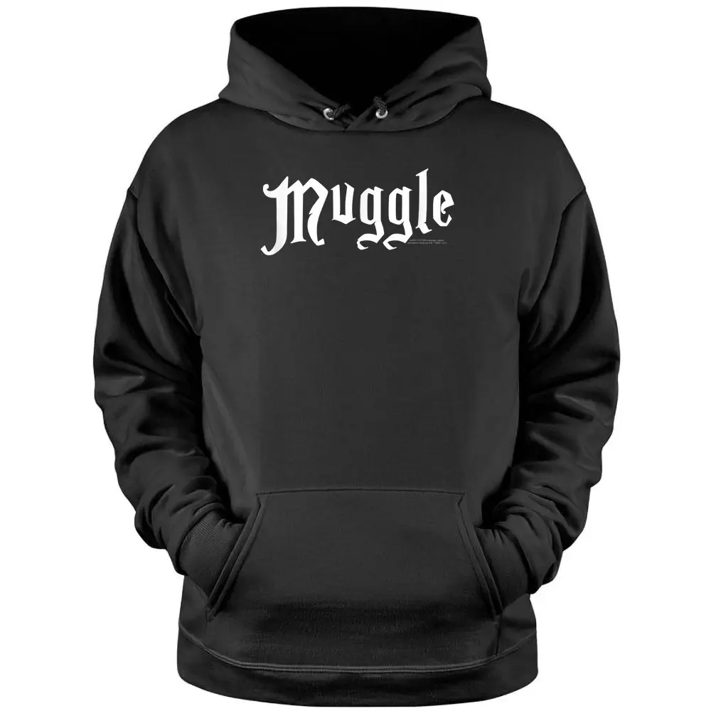 Harry Potter White Muggle Logo Pullover Hoodie