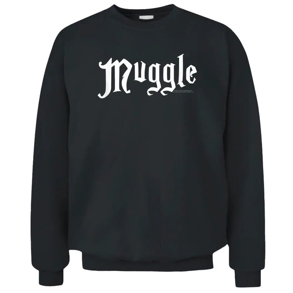 Harry Potter White Muggle Logo Pullover Sweatshirt