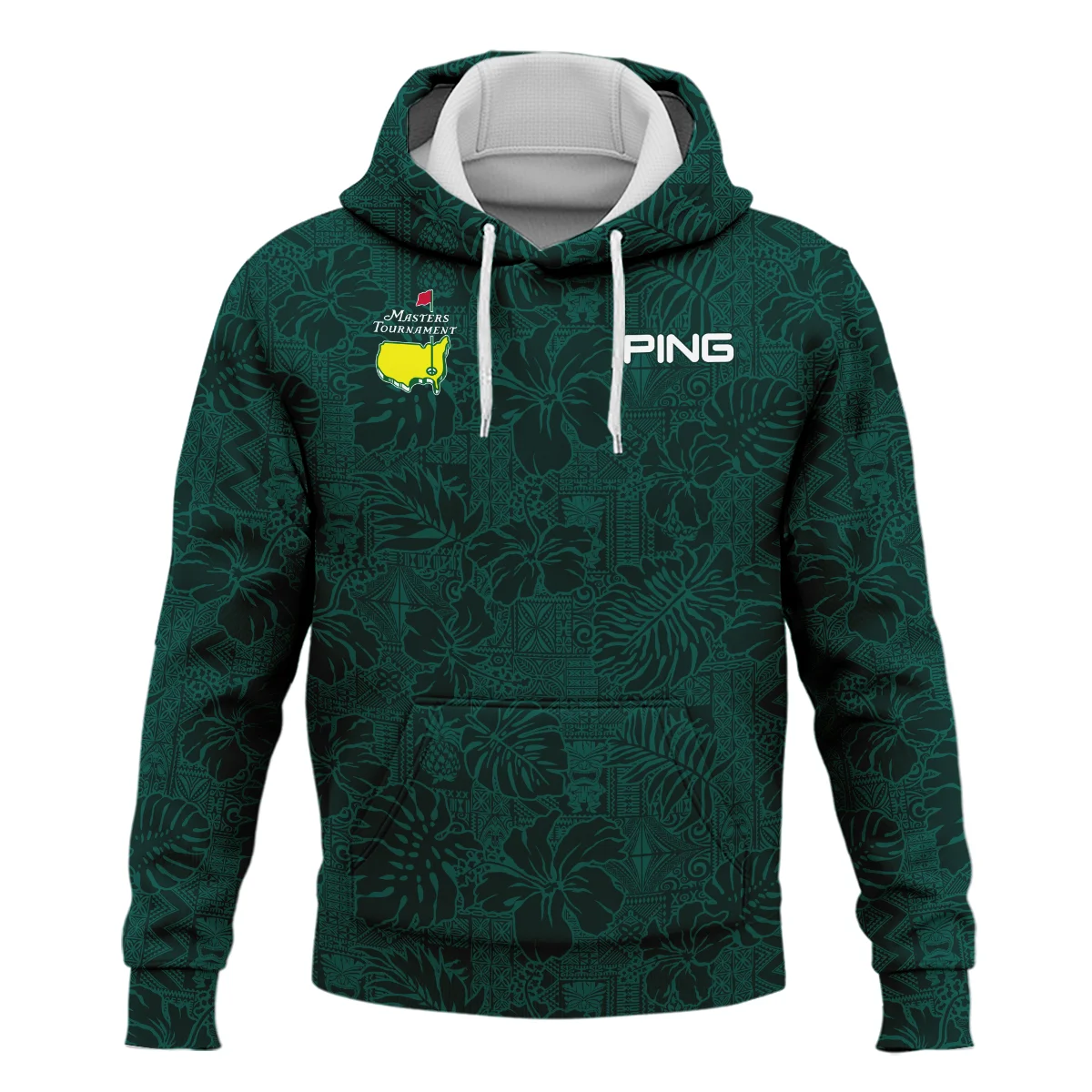 Hibiscus And Tropical Leaves With Tribal Elements Pattern Golf Masters Tournament Ping Hoodie Shirt Style Classic Hoodie Shirt