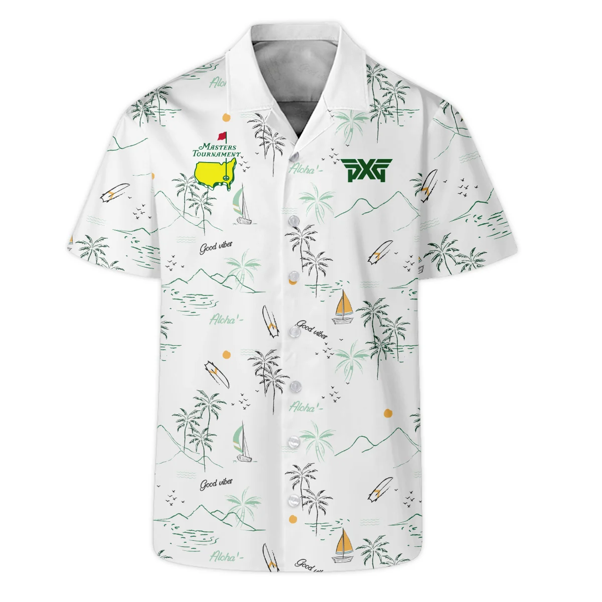 Island Seamless Pattern Golf Masters Tournament Polo Shirt Style Classic Polo Shirt For Men