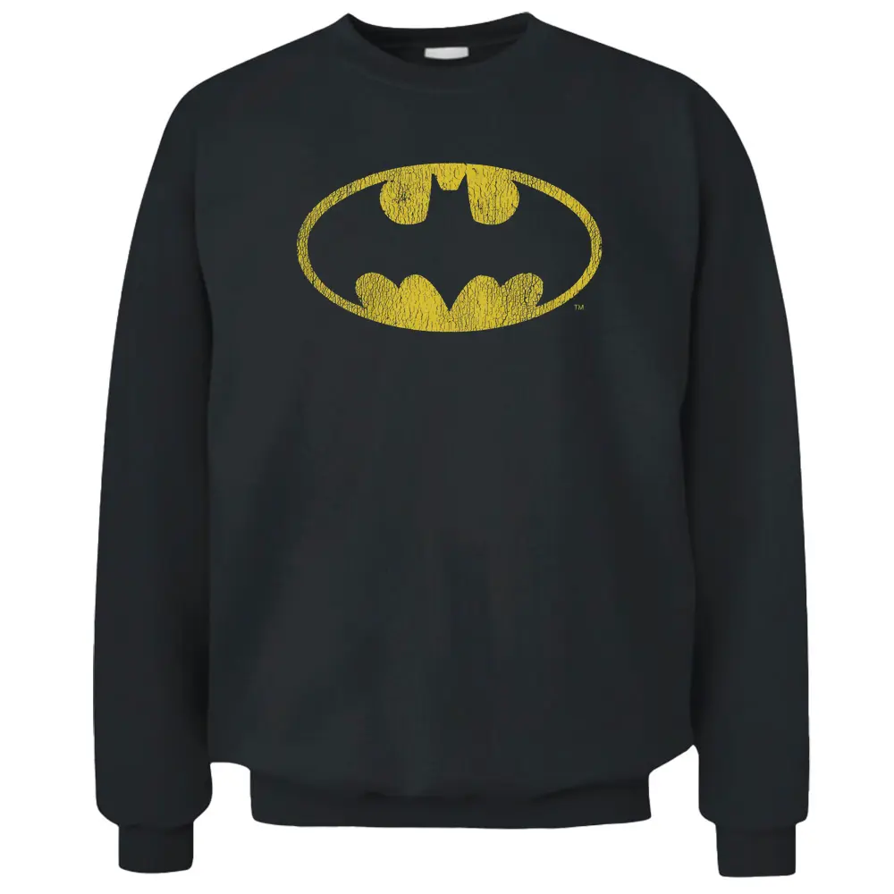 Kids Dc Comics Batman Distressed Classic Logo Pullover Sweatshirt