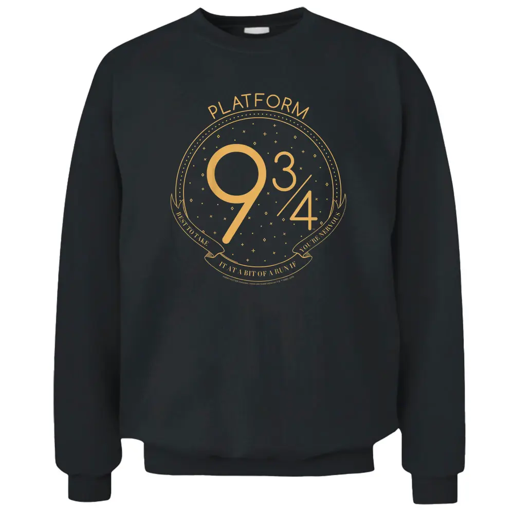 Kids Harry Potter Platform 9 And34 Line  Pullover Sweatshirt