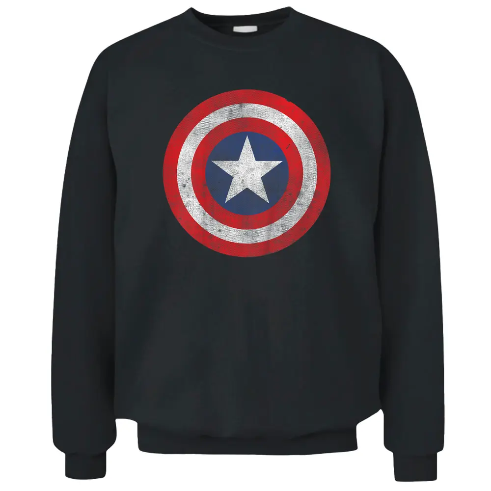 Kids Marvel Captain America Classic Shield Kids Graphic Pullover Sweatshirt