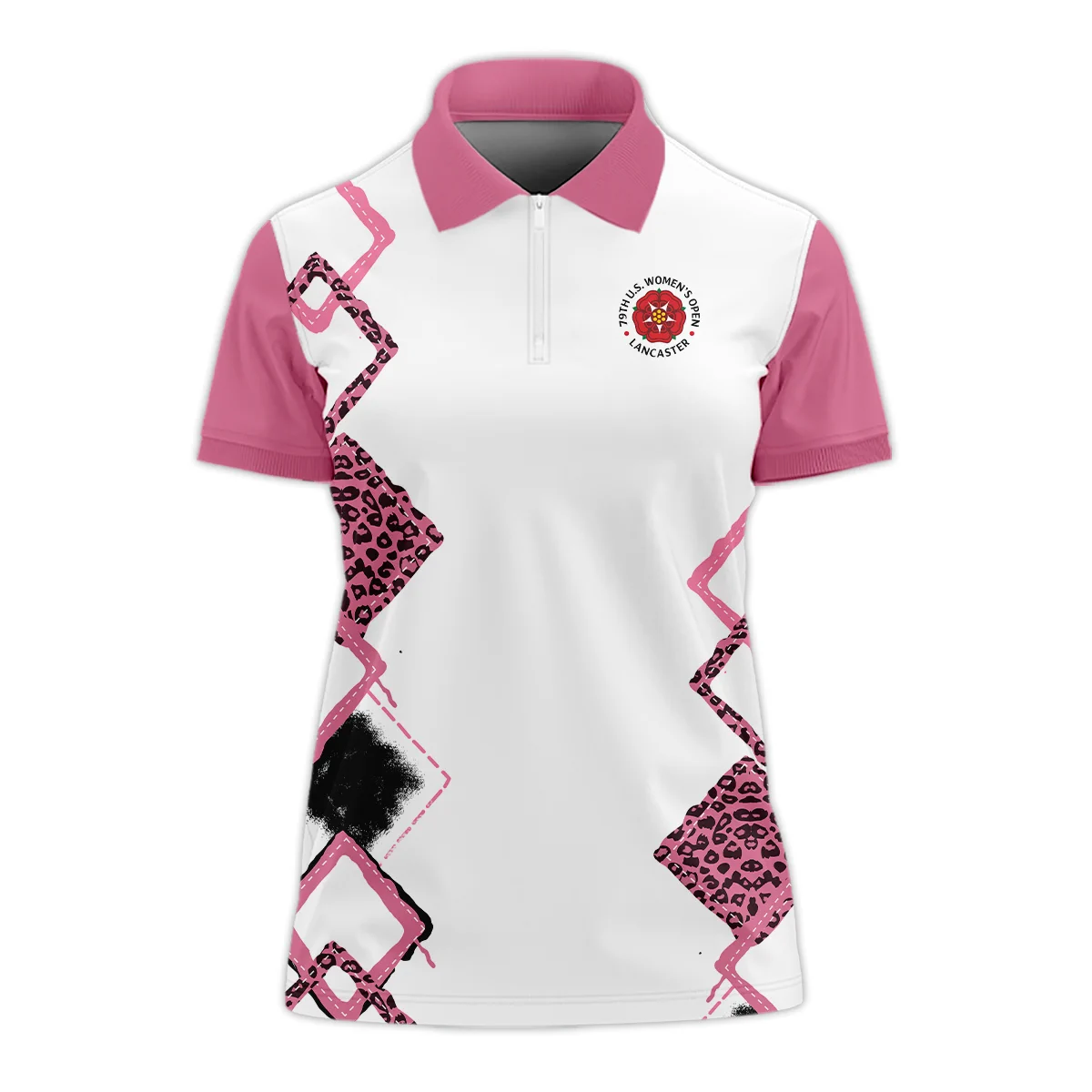 Leopard Golf Color Pink 79th U.S. Women’s Open Lancaster Zipper Hoodie Shirt Pink Color All Over Print Zipper Hoodie Shirt