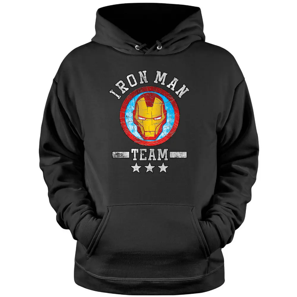 Marvel Avengers Assemble Iron Man Team Graphic T-shirt Pullover Hoodie