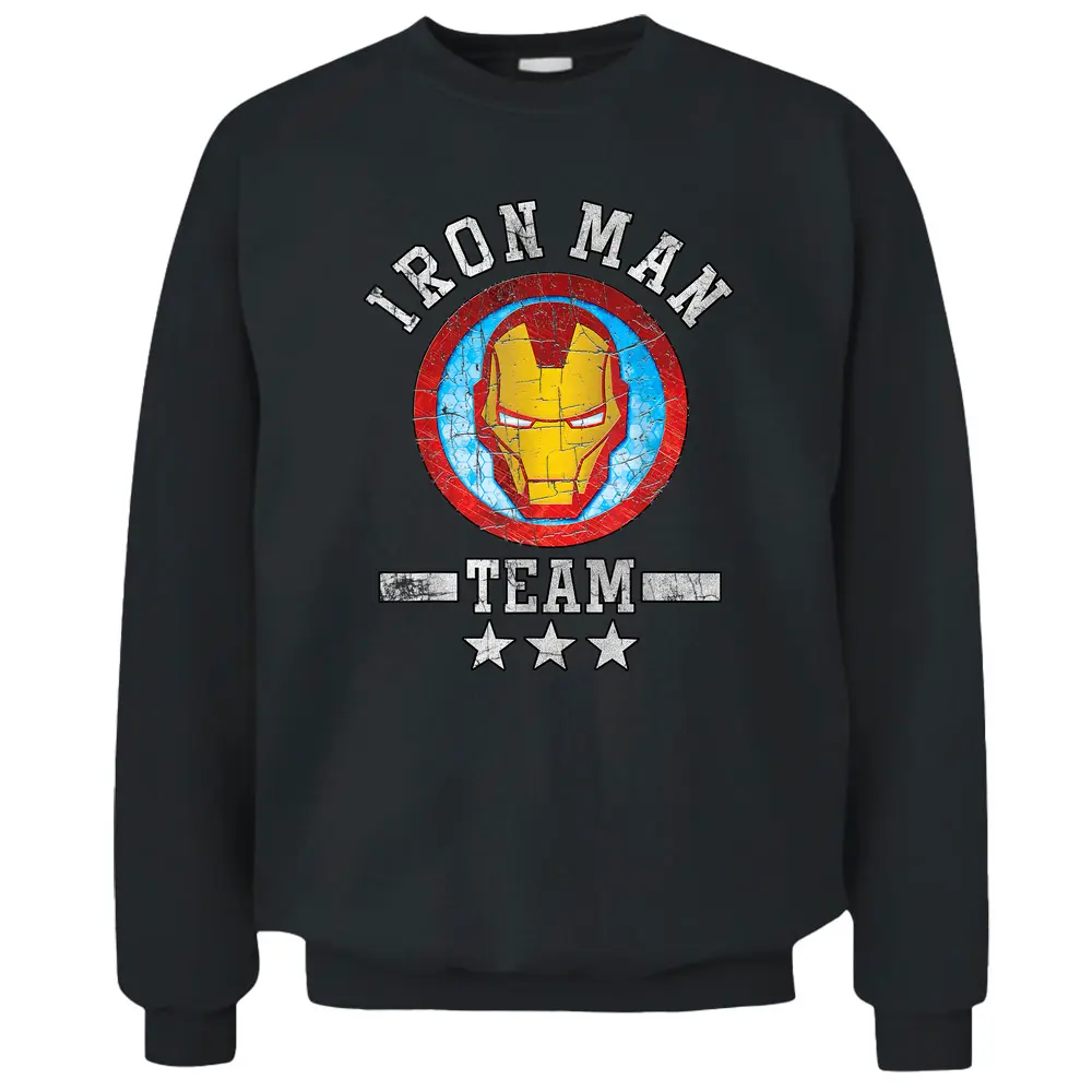 Marvel Avengers Assemble Iron Man Team Graphic T-shirt Pullover Sweatshirt