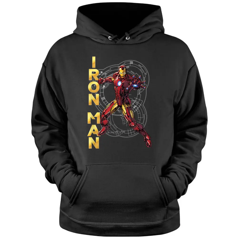 Marvel Avengers Assemble Iron Man Tech Graphic Pullover Hoodie