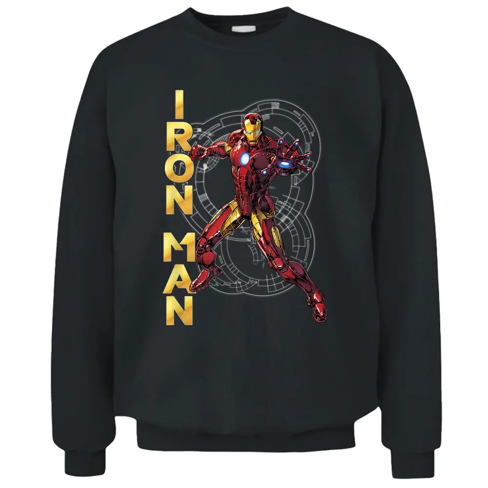 Marvel Avengers Assemble Iron Man Tech Graphic Pullover Sweatshirt