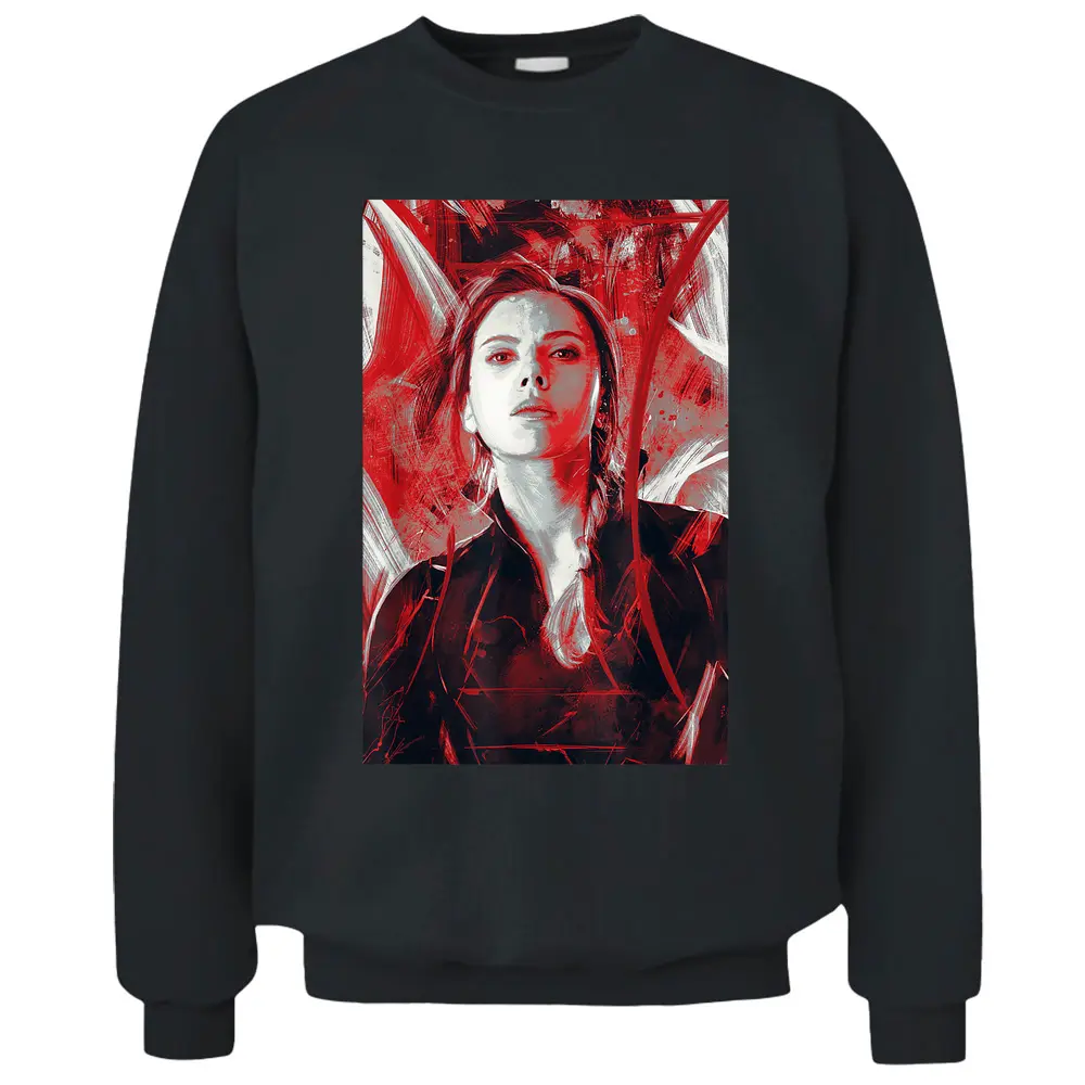 Marvel Avengers Endgame Black Widow Painting Graphic T-shirt Pullover Sweatshirt