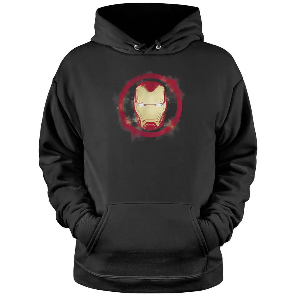 Marvel Avengers Endgame Iron Man Spray Paint Logo Pullover Hoodie