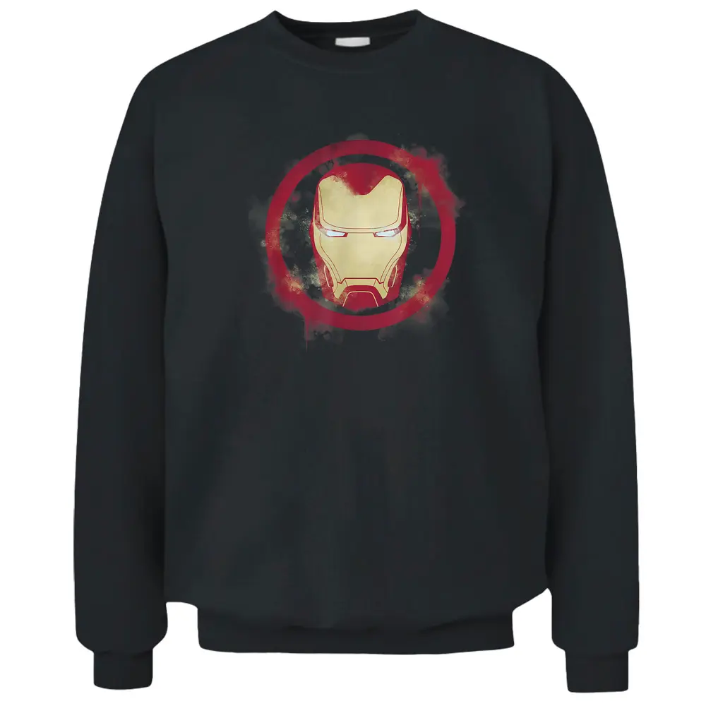 Marvel Avengers Endgame Iron Man Spray Paint Logo Pullover Sweatshirt