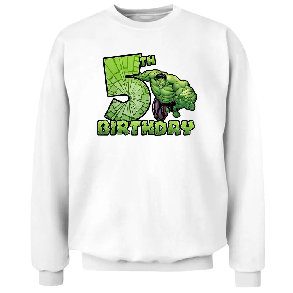 Marvel Avengers Hulk Smash 5th Birthday Pullover Sweatshirt