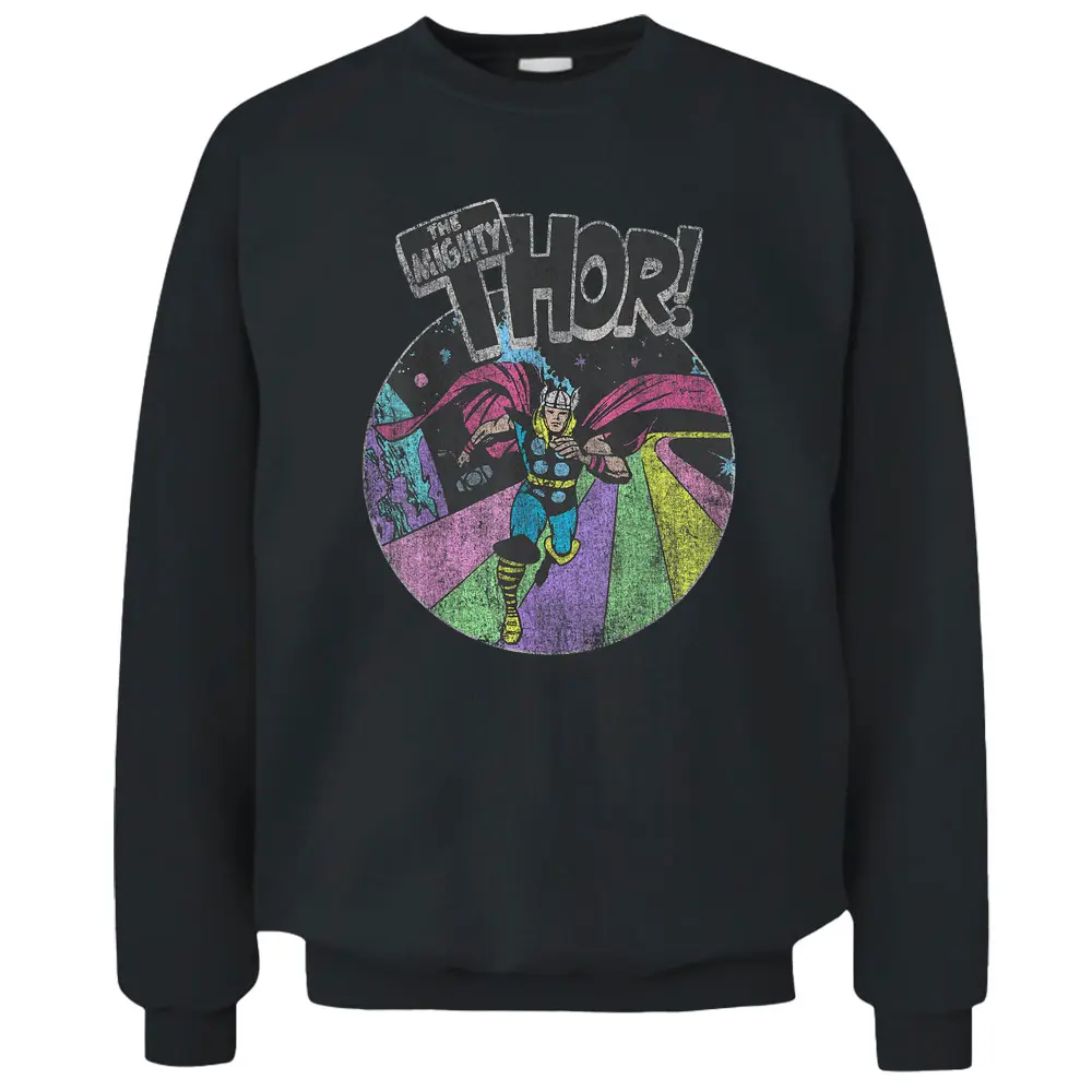 Marvel Avengers The Mighty Thor Distressed Retro Portrait Pullover Sweatshirt