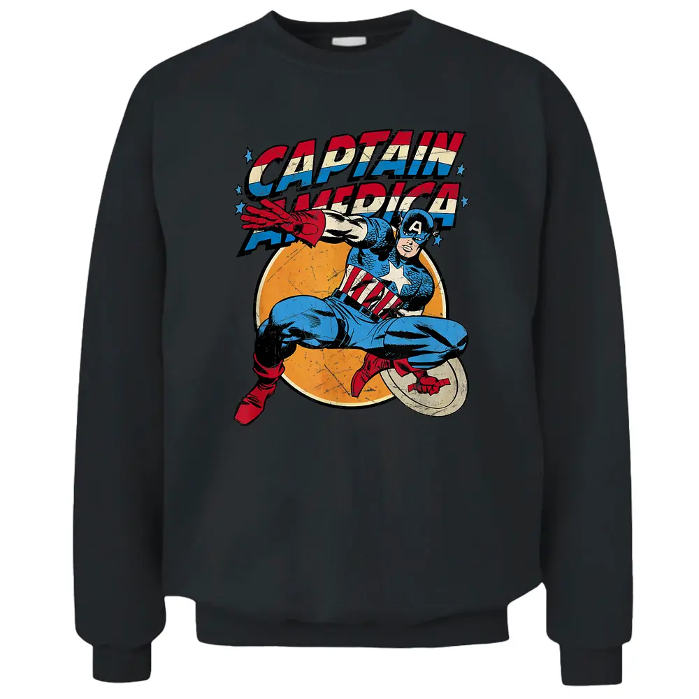 Marvel Avengers Vintage Captain America Avengers Comic Pullover Sweatshirt