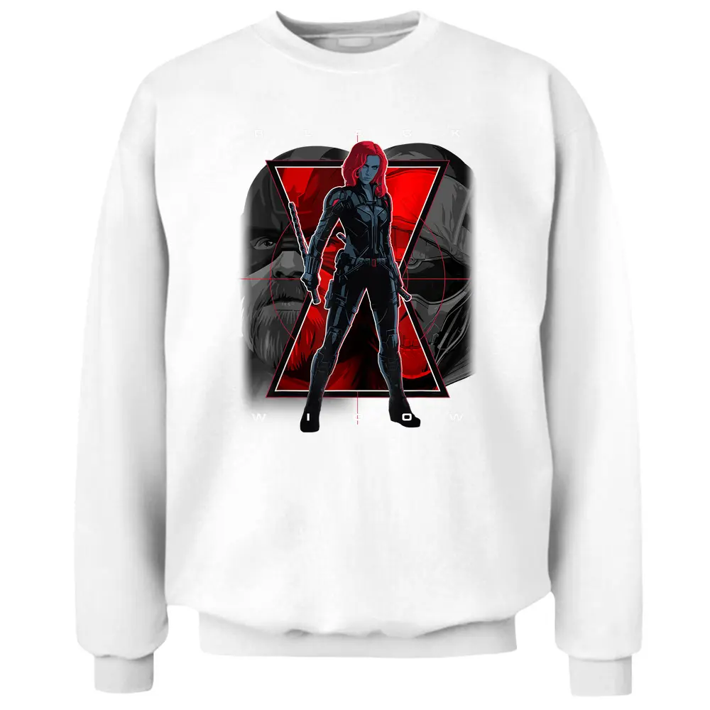 Marvel Black Widow Big Three Logo Pullover Sweatshirt