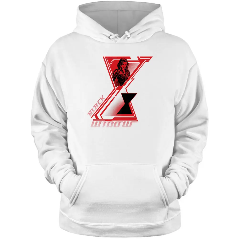 Marvel Black Widow Double Logo Portrait Premium Pullover Hoodie