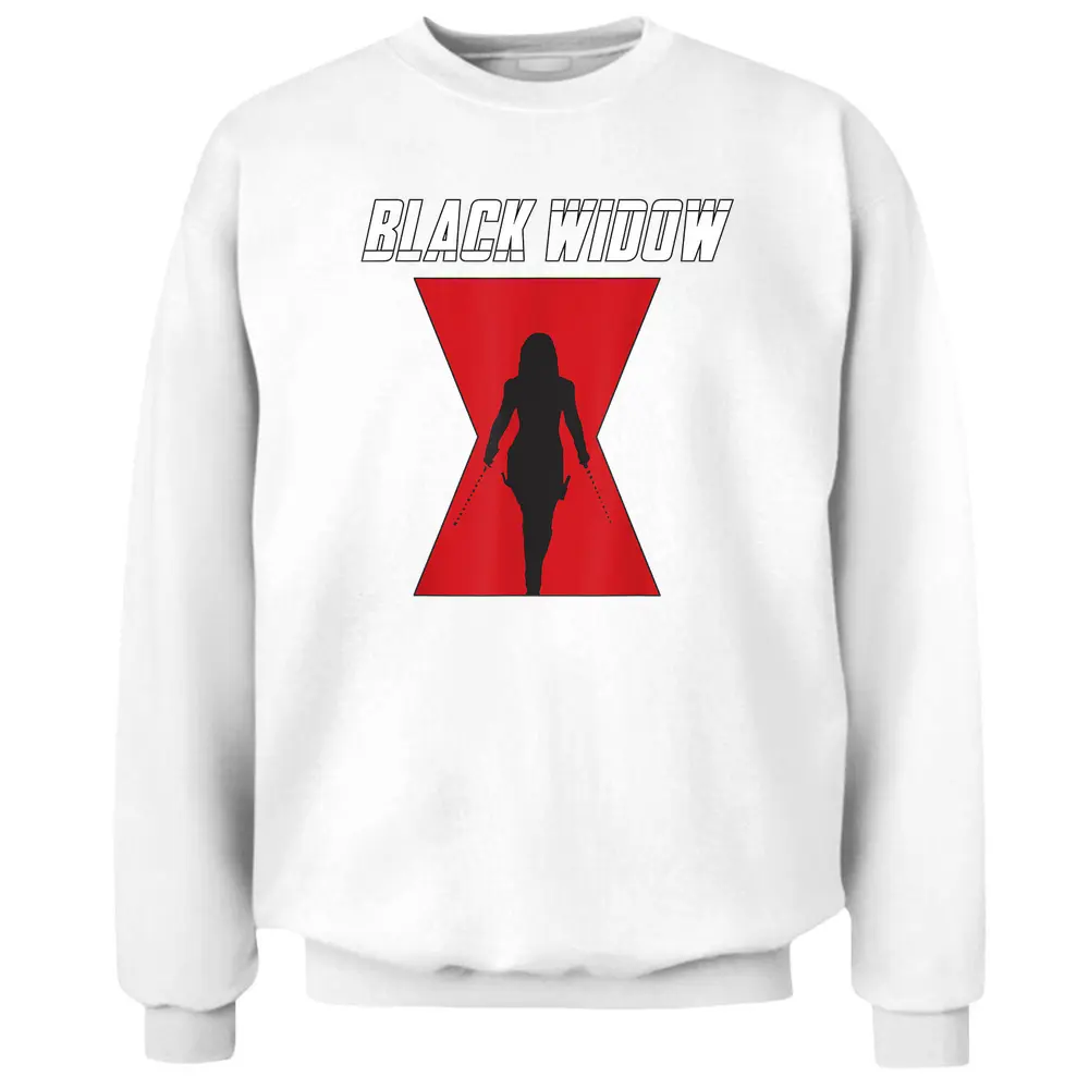 Marvel Black Widow Logo Silhouette Pullover Sweatshirt