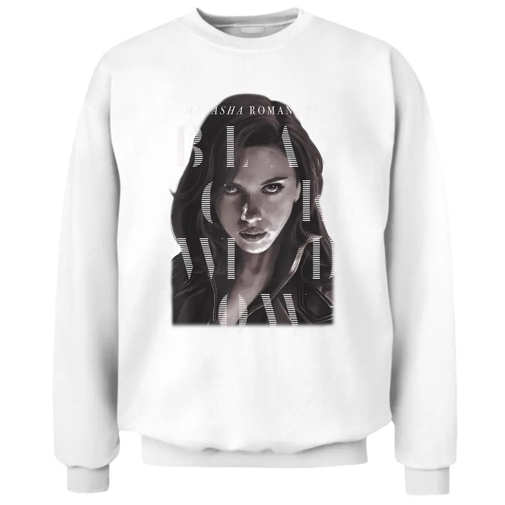 Marvel Black Widow Natasha Romanoff Letter Portrait Pullover Sweatshirt