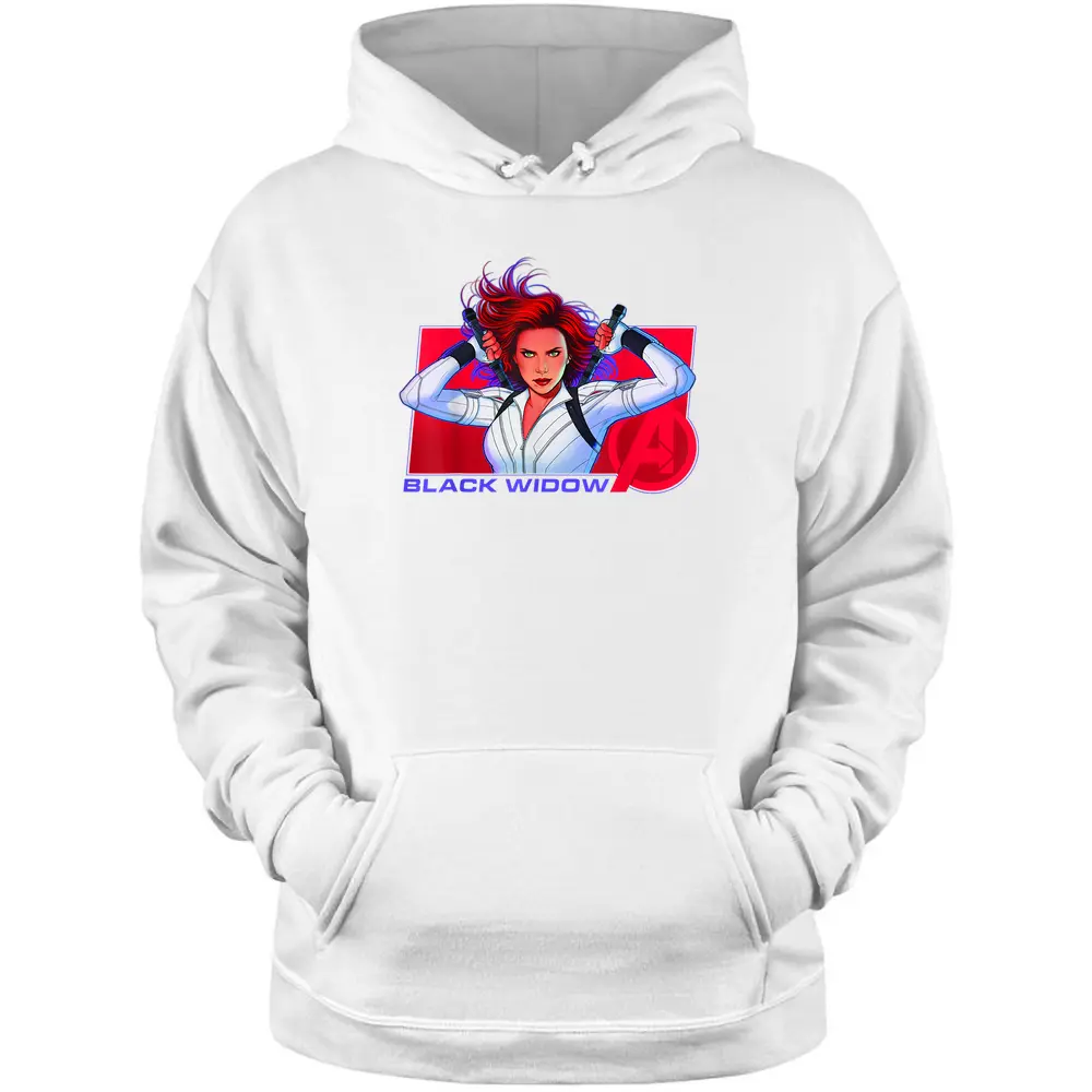 Marvel Black Widow Purple Hue Portrait Pullover Hoodie