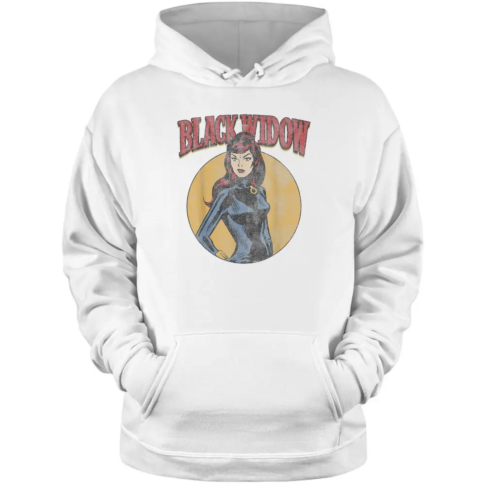 Marvel Black Widow Retro Circle Portrait Pullover Hoodie