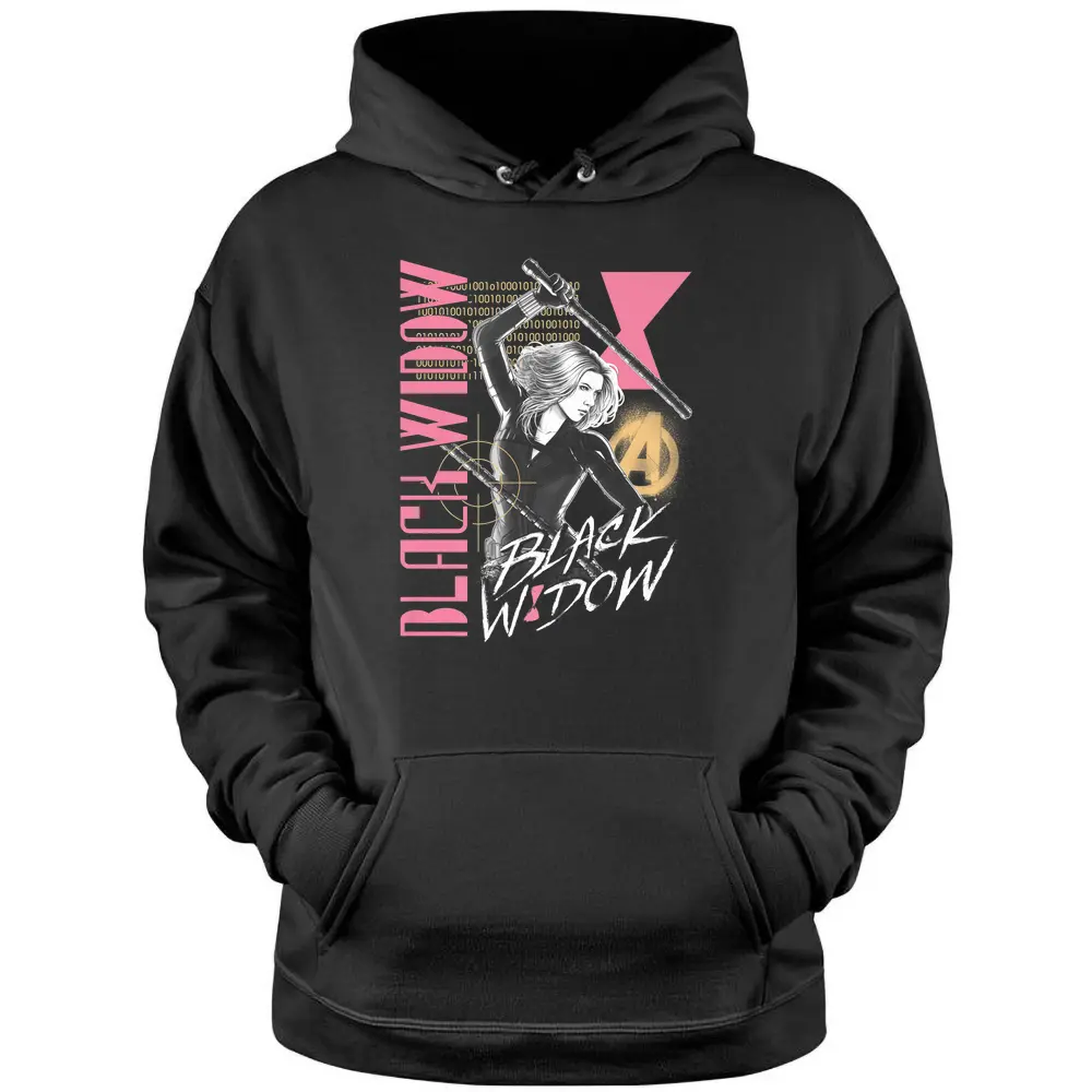 Marvel Black Widow Retro Collage Premium Pullover Hoodie