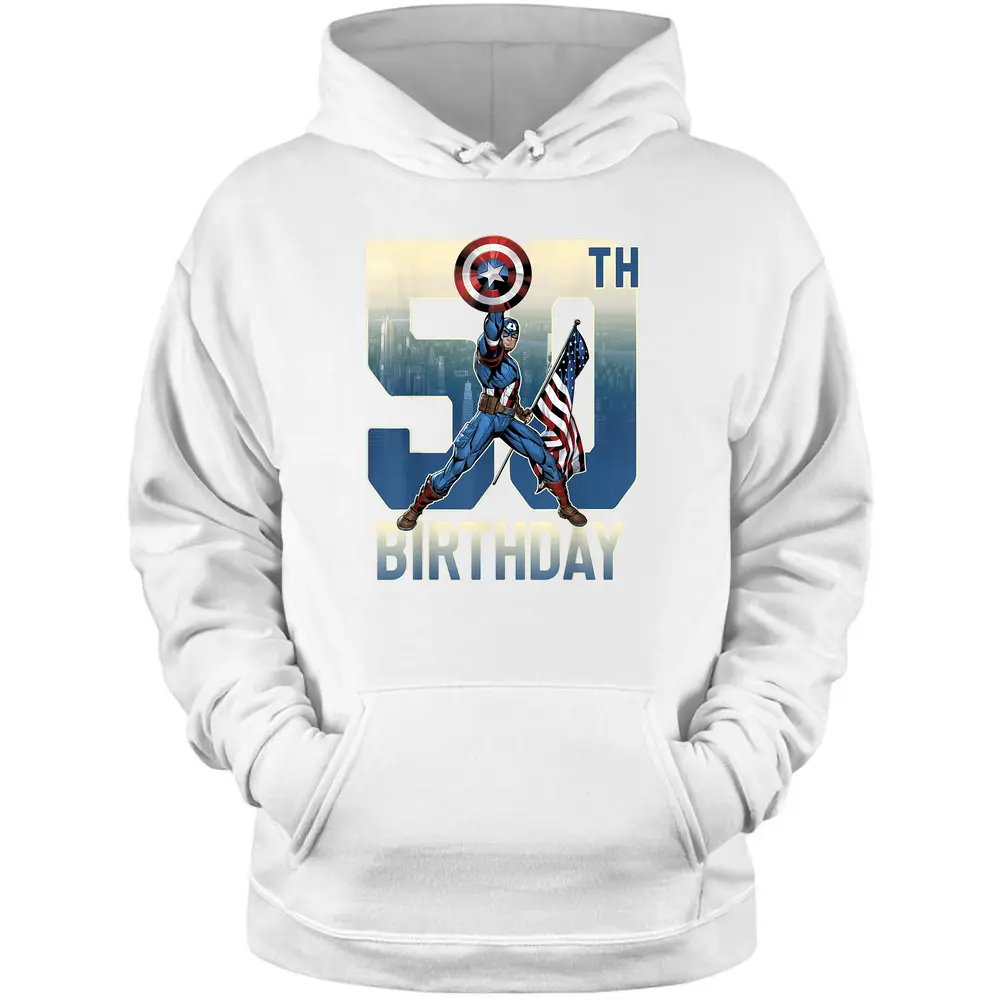 Marvel Captain America 50th Birthday Graphic Pullover Hoodie