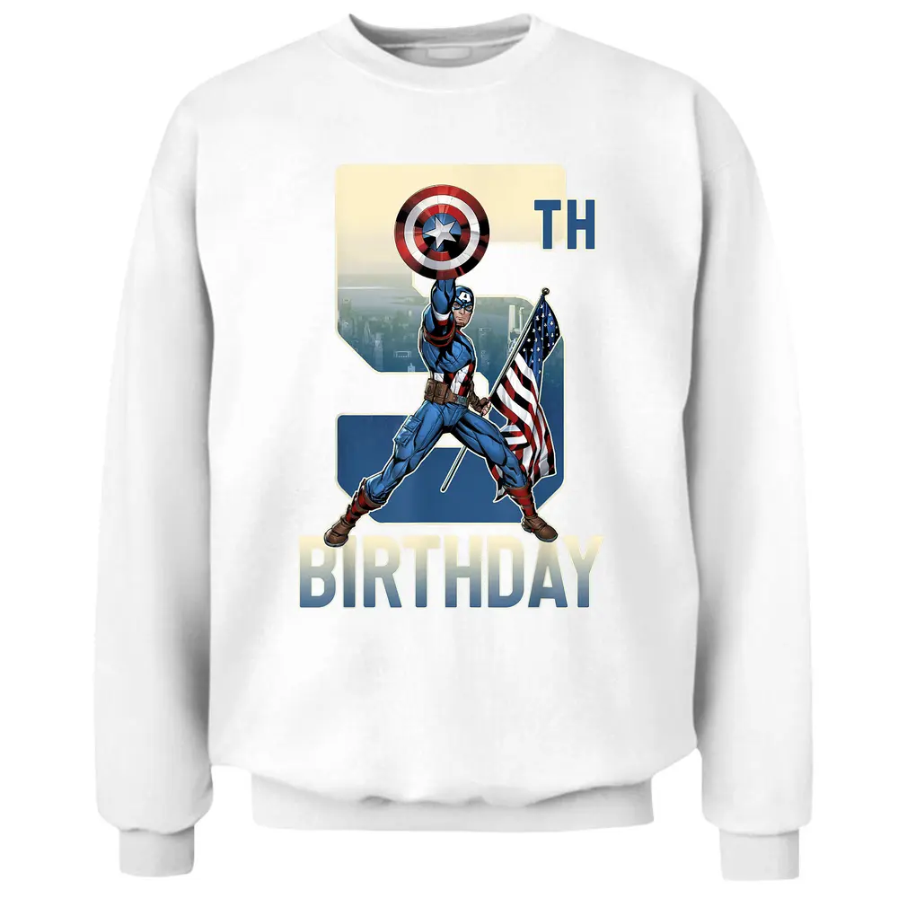 Marvel Captain America 5th Birthday Graphic T-shirt Pullover Sweatshirt